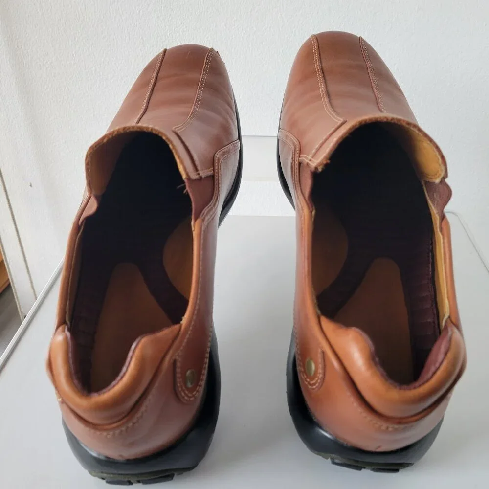 Men's Dress Casual Shoe Brown Cole Haan Bicycle Toe Loafer (Size: 11M)